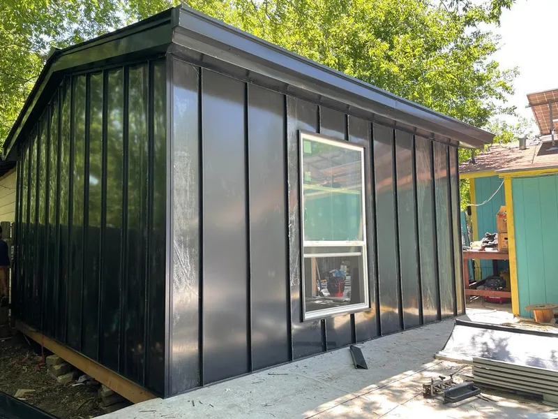 Black standing seam metal wall panels for Metal Roof Installation in Carmichael